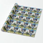 Golfkat Cadeaupapier (Uitgerold)