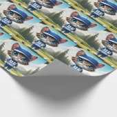 Golfkat Cadeaupapier (Hoek)