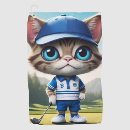 Golfkat Golfhanddoek (Voorkant)