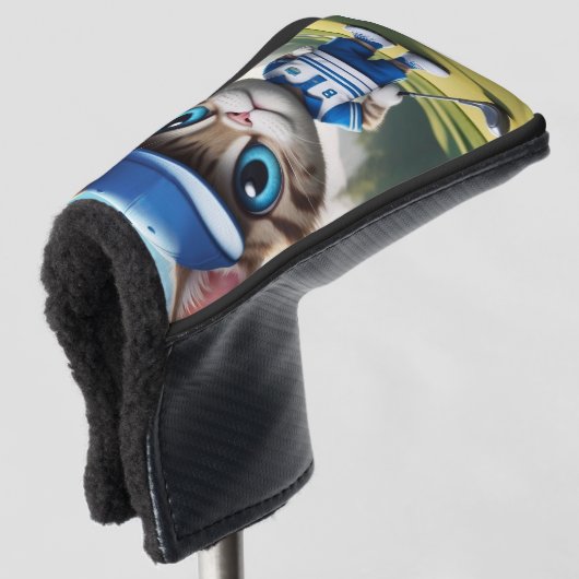 Golfkat Golfheadcover (3/4 voorkant)