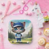 Golfkat Papieren Bordje (Feest)