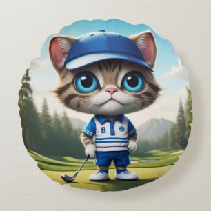 Golfkat Rond Kussen