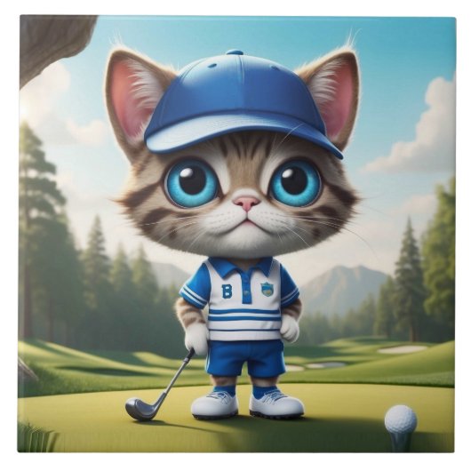 Golfkat Tegeltje (Voorkant)