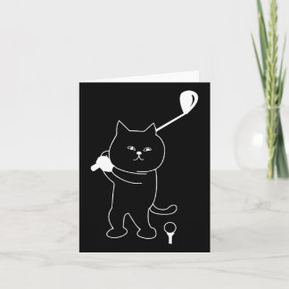 Golfkat vader Mannen Golfen Golfer Club Putting Fu Kaart