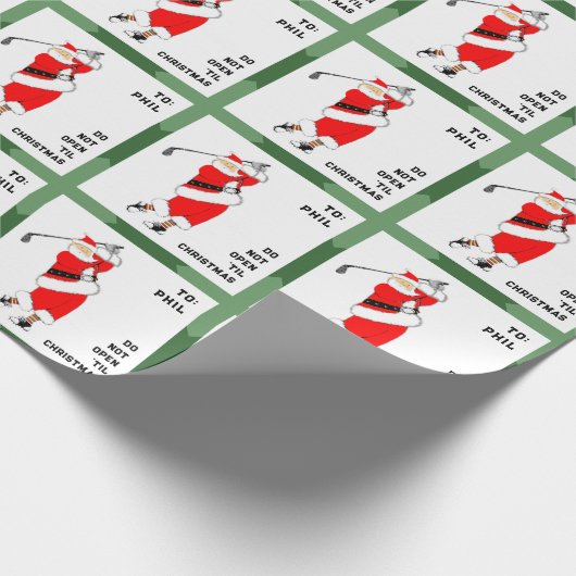 Golfkerst Cadeaupapier (Hoek)