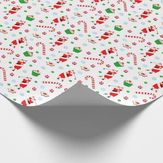 Golfkerst Cadeaupapier (Hoek)