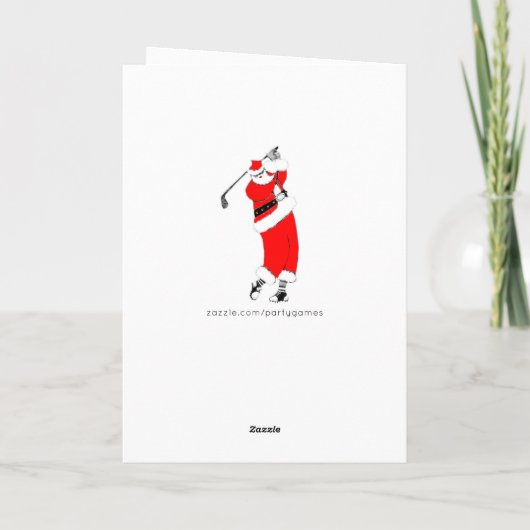 Golfkerst Feestdagen Kaart (Achterkant)