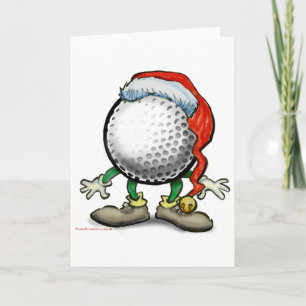 Golfkerst Feestdagen Kaart