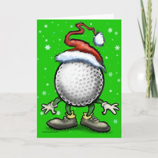 Golfkerst Feestdagen Kaart (Voorkant)
