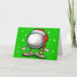 Golfkerst Feestdagen Kaart