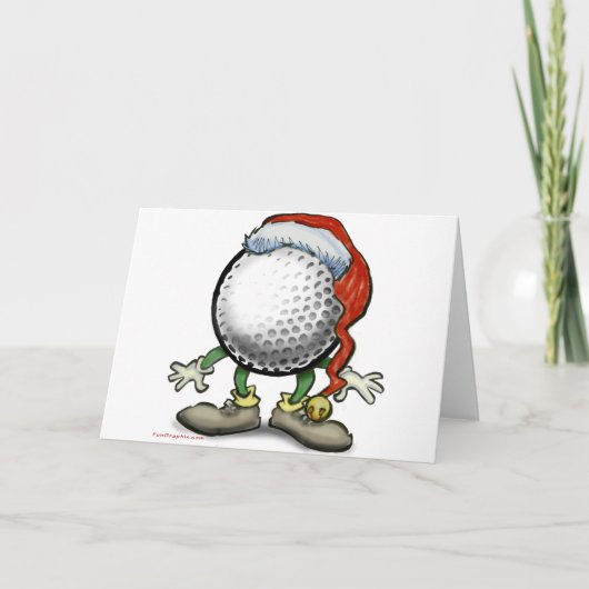Golfkerst Feestdagen Kaart (Voorkant)