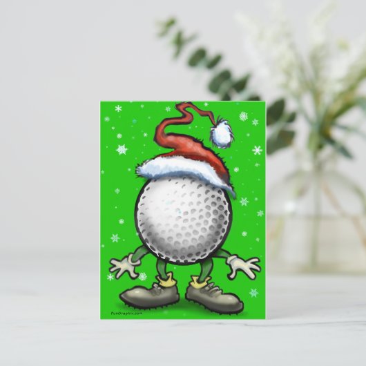 Golfkerst Feestdagenkaart (Staand voorkant)