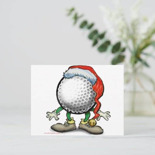 Golfkerst Feestdagenkaart (Staand voorkant)
