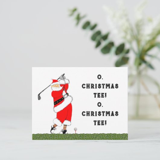 Golfkerst Feestdagenkaart (Staand voorkant)