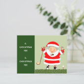 golfkerst feestdagenkaart (Staand voorkant)