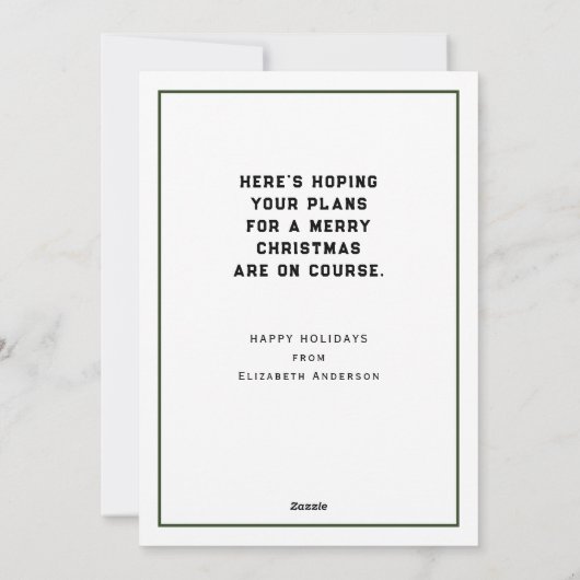 Golfkerst Feestdagenkaart (Achterkant)