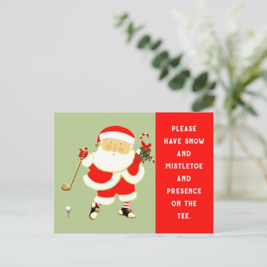 Golfkerst Feestdagenkaart (Staand voorkant)