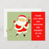 Golfkerst Feestdagenkaart (Voorkant / Achterkant)