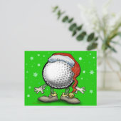 Golfkerst Feestdagenkaart (Staand voorkant)