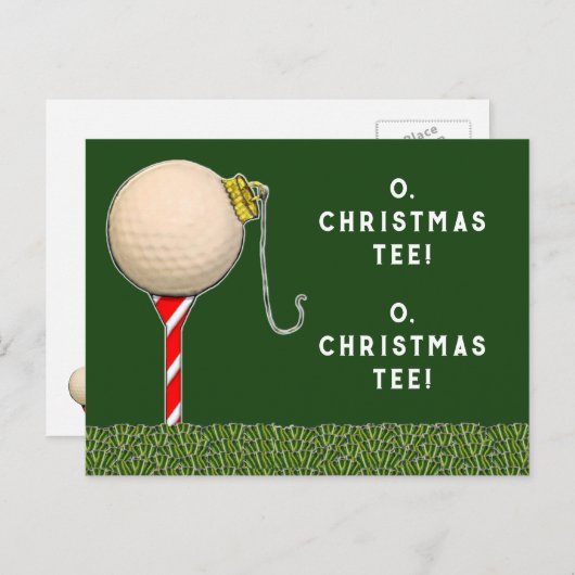 Golfkerst Feestdagenkaart (Voorkant / Achterkant)