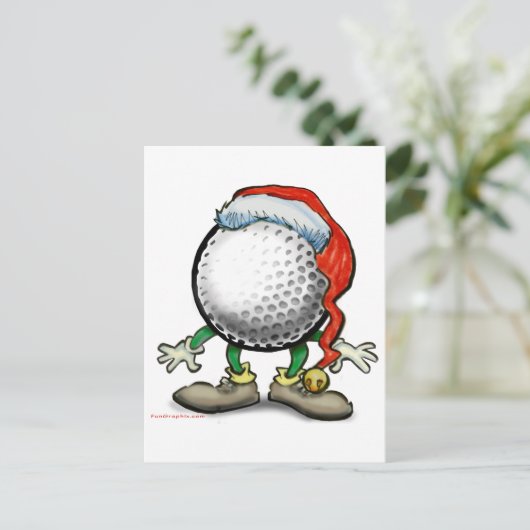 Golfkerst Feestdagenkaart (Staand voorkant)