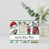 Golfkerst in juli voor golfer met de Kerstman Feestdagenkaart (Staand voorkant)