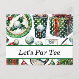 Golfkerst in juli voor golfer met de Kerstman Feestdagenkaart
