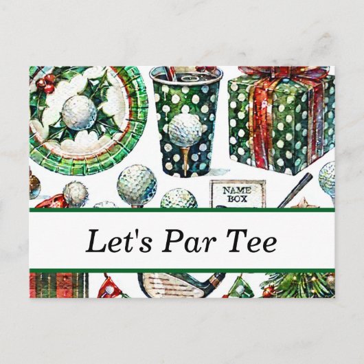 Golfkerst in juli voor golfer met de Kerstman Feestdagenkaart (Voorkant)