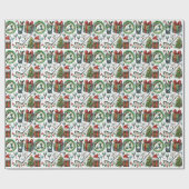 Golfkerst in juli voor golfer met golfbal cadeaupapier (Vlak)