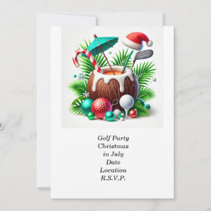 Golfkerst in juli voor golfer met golfbal kaart