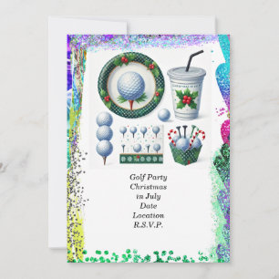 Golfkerst in juli voor golfer met golfbal kaart