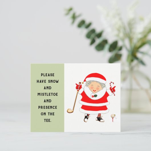 Golfkerst Kaarten Feestdagenkaart (Staand voorkant)