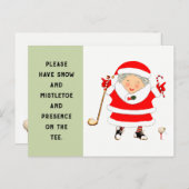 Golfkerst Kaarten Feestdagenkaart (Voorkant / Achterkant)