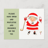 Golfkerst Kaarten Feestdagenkaart (Voorkant)