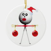 Golfkerst Keramisch Ornament (Voorkant)