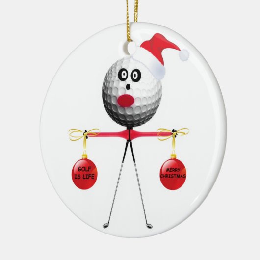 Golfkerst Keramisch Ornament (Links)