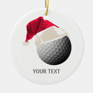 golfkerst keramisch ornament