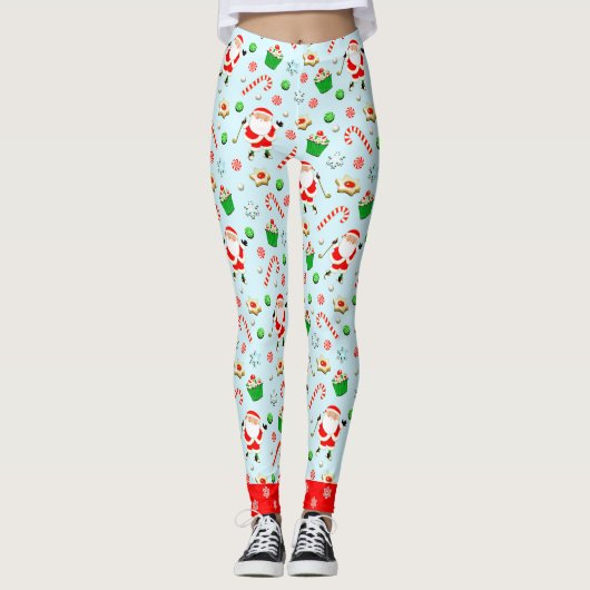 golfkerst leggings (Voorkant)