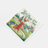 Golfkerst Let's Par T-shirt voor Golffeest Servet (Hoek)