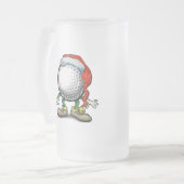 Golfkerst Matglas Bierpul (Voorkant links)