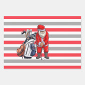 Golfkerst met bal en ijzer voor golfer inpakpapier vel (Voorkant)
