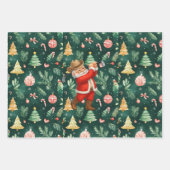 Golfkerst met de Kerstman golfen in Texas Inpakpapier Vel (Voorkant 2)