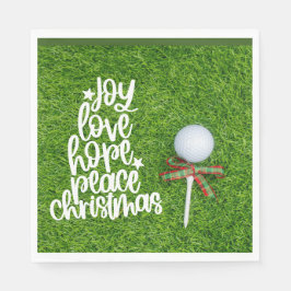 Golfkerst met golfbal en t-shirt met lint servet