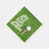 Golfkerst met golfbal en t-shirt met lint servet (Hoek)