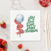 Golfkerst met golfbal en t-shirt met lint servet (Insitu)