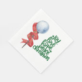 Golfkerst met golfbal en t-shirt met lint servet (Hoek)