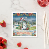 Golfkerst met kerstgolftas servet (Insitu)