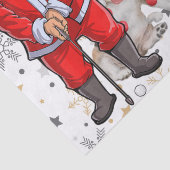 Golfkerst met kerstman en hondenwand tissuepapier (Detail)
