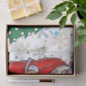 Golfkerst met kerstman en hondenwand tissuepapier (Geschenk)