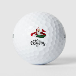 Golfkerst met kerstman golfballen